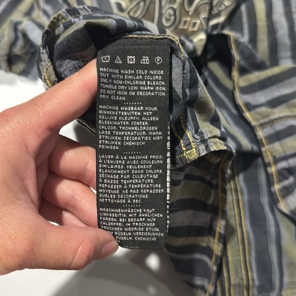 Harley-Davidson Men's Green and Gray Plaid Shirt - Picture 12 of 12